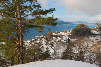 Sipplingen 0596-2012, Winterlicher Blick von der Burghalde auf O