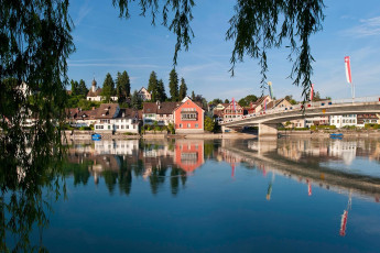Stein am Rhein 0064-2011, Blick auf Rheinbrücke und Rhein