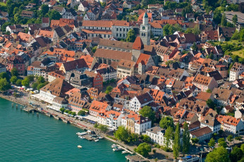 Überlingen 0457-2008, Luftaufnahme Innenstadt