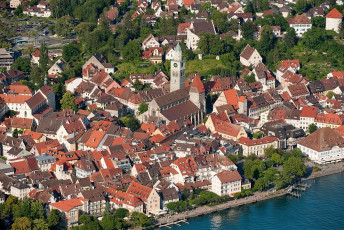 Überlingen 0911-2009, Luftaufnahme Innenstadt