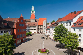 Überlingen 1268-2010 HDR-B, Blick auf Hofstatt und Münster