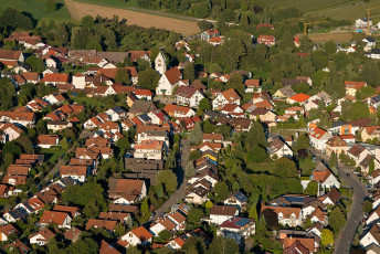 Überlingen 1502-2012, Luftaufnahme Owingen Ortskern
