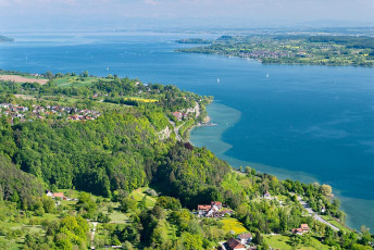 Überlingen 1535-2013, Luftaufnahme Goldbach und See