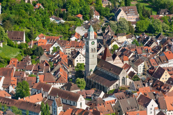 Überlingen 1545-2013, Luftaufnahme Innenstadt mit Münster