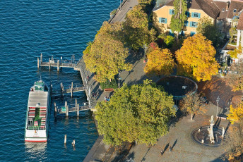 Überlingen 1591-2013, Luftaufnahme Landungsplatz im Herbst
