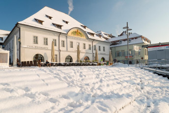 Überlingen 1730-2014, Verschneite Stufen am Landungsplatz mit G