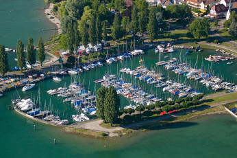 Unteruhldingen 231-2008, Luftaufnahme Hafen