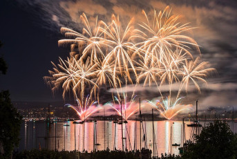 Konstanz 1238-2016, Feuerwerk beim Seenachtsfest