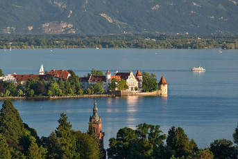 Lindau 1412-2016, Blick vom Hoyerberg auf Insel