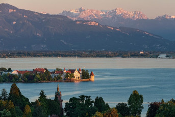 Lindau 1434-2016, Blick vom Hoyerberg auf Insel