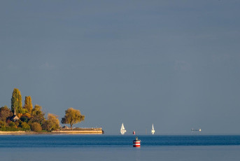 Sipplingen 0850-2016, Segelboote vor Goldbacher Landspitze