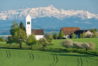 Überlingen 1880-2016, Blick ueber Aufkircher St Michaelskirche