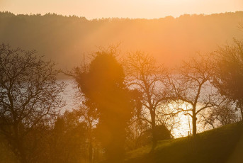Überlingen 2096-2016, Abendlicher Blick über Goldbach zum See