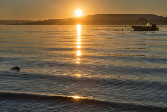 Reichenau 0858-2017, Sonnenuntergang bei Sandseele