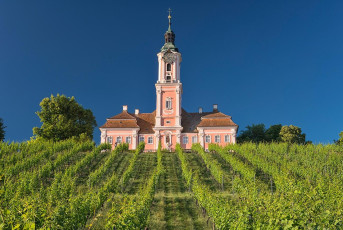 Birnau 0450-2018, Barockkirche Suedseite im Sommer
