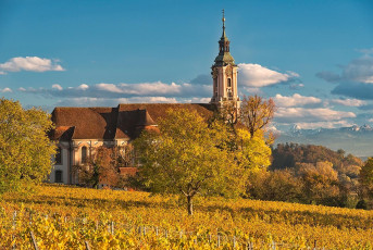 Birnau 0489-2018, Barockkirche im Goldenen Oktober