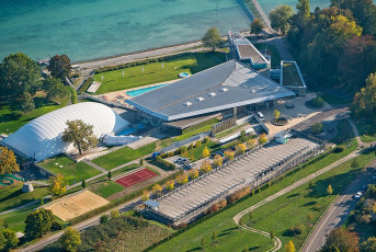 Konstanz 1698-2018, Luftaufnahme Bodensee-Therme