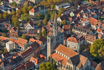 Konstanz 1714-2018, Luftaufnahme Münster und Innenstadt