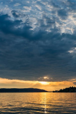 Überlingen 2629-2018, Abendstimmung auf dem Wasser des Überlin