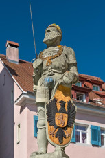 Überlingen 2656-2018, Kaiserbrunnen an der Hofstatt