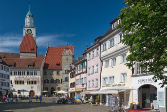 Überlingen 2673-2018, Hofstatt mit Rathaus und Münster