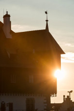 Konstanz 1825-2019, Silhouette Konzil mit untergehender Sonne