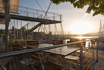 Lindau 1688-2019, Morgensonne Restaurant am Jachthafen