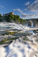 Schaffhausen 0356-2020, Rheinfall mit Schloss Laufen