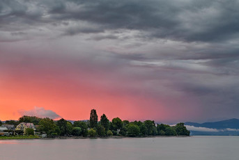 Langenargen 0636-2020, Morgendämmerung unter Wolkendecke