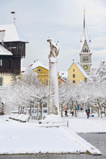 Konstanz 1930-2021, Konzil, Zeppelindenkmal + Stephanskirche im