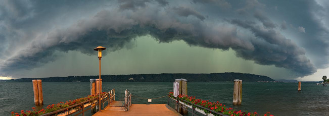Sipplingen 1257-2021 PANO, Shelfcloud über Landesteg