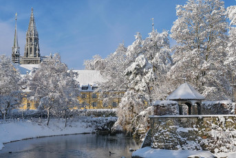 Konstanz 1975-2021, Insel und Münster im Schnee