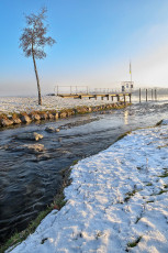 Markelfingen 0049-2022, Seeufer am Campingplatz im Winter