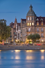 Konstanz 2183-2023, Seestraße in der Abenddämmerung