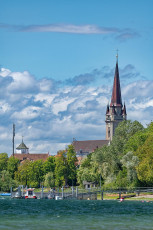 Radolfzell 0662-2023, Blick von Mettnau zum Münster