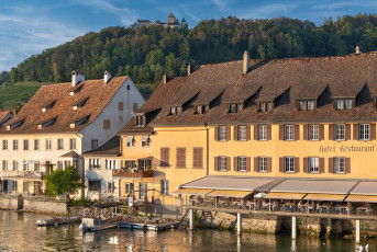 Stein am Rhein 0390-2023, Rheinbrücke mit Rheinfels und Hohenkl