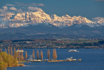 Birnau 0693-2024, Uhldinger Bucht und Alpstein im Frühjahr