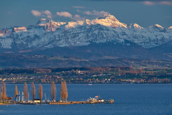 Birnau 0703-2024, Uhldinger Bucht und Alpstein im Frühjahr