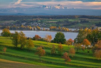 Allensbach 0612-2025, Blick vom Walzenberg auf Reichenau, See un