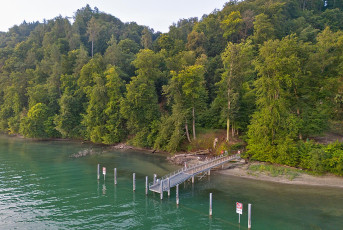 Langenrain 0117-2024, Landesteg Marienschlucht Drohnenaufnahme