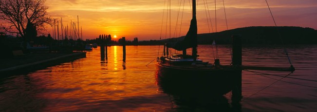 Bodman, Segelboot im Sonnenuntergang B