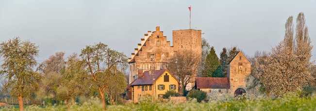 Kressbronn 0364-2015 PANO, Schloss Giessen im Frühling