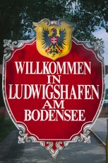 Ludwigshafen, Schild am Ortseingang HOCH