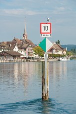 Stein am Rhein 0130-2012, Altstadt mit Kirche und Seezeichen vom