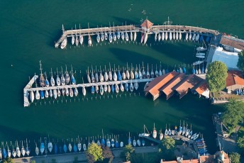 Lindau 1347-2014, Luftaufnahme Yachthafen