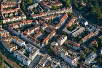 Konstanz 1118-2015, Luftaufnahme Wohnquartiere Petershausen