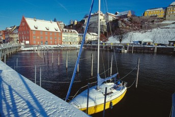 Meersburg, Winterruhe im Hafen