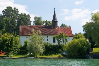 Überlingen 1155-2010, Sylvesterkapelle Goldbach vom Wasser
