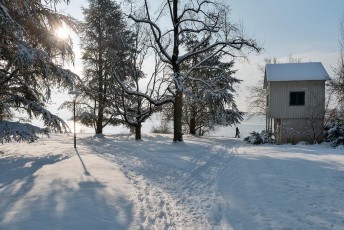 Überlingen 1761-2014, Winter in der Kneippanlage am Stadtgarten