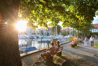 Lindau 1461-2016, Abendsonne an Roemerschanze und Hafen